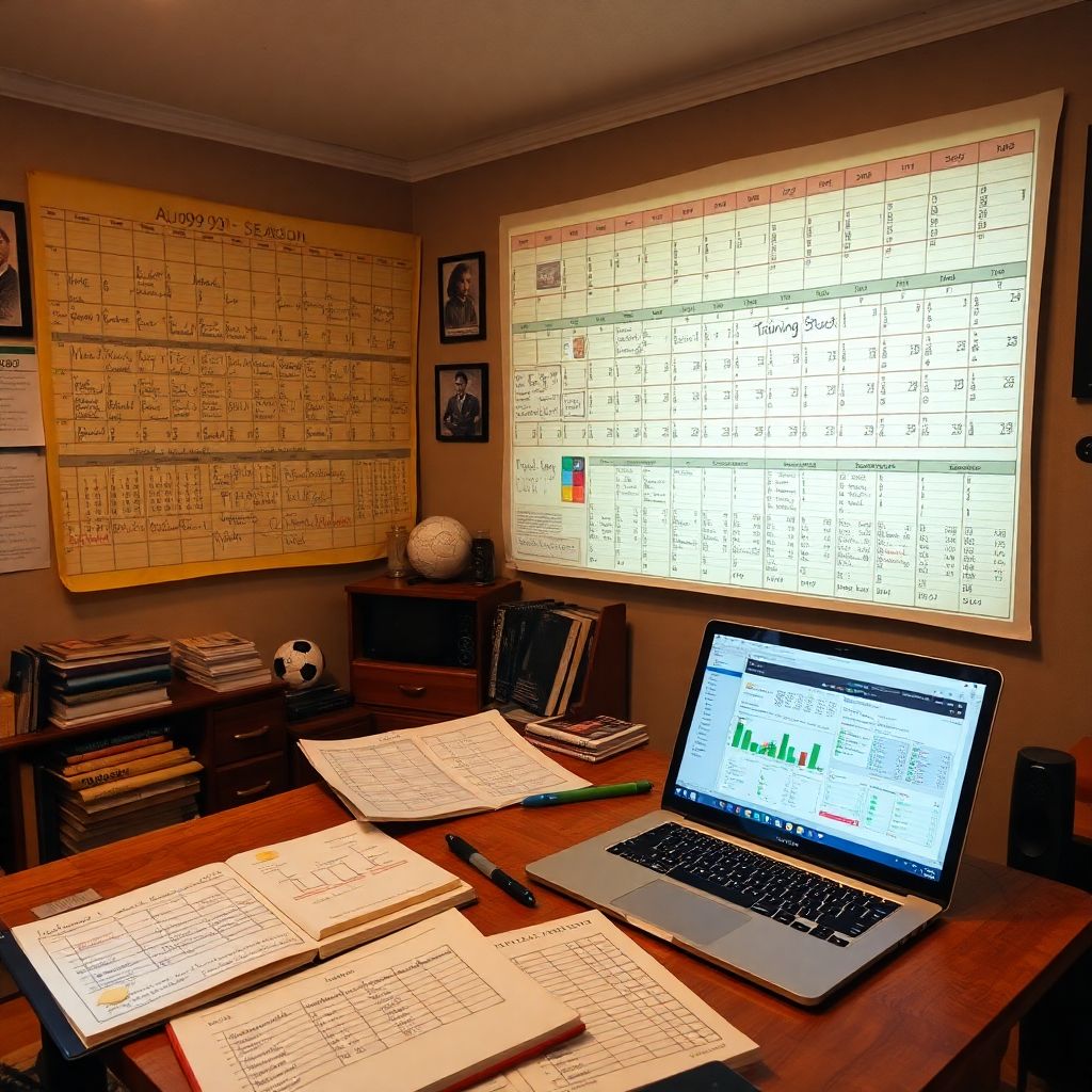 История календарей футбольных сезонов: длинные графики и записи